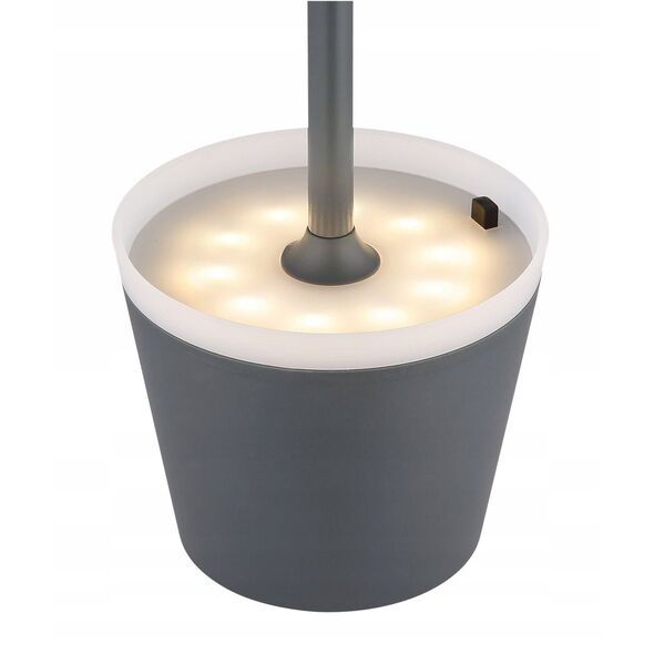 Table LED lamp GLOBO SOLAR, solar powered, IP44, 500lm, 3000K, anthracite