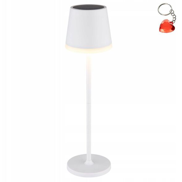 Table LED lamp GLOBO SOLAR, solar powered, IP44, 500lm, 3000K, white