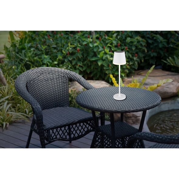 Table LED lamp GLOBO SOLAR, solar powered, IP44, 500lm, 3000K, white