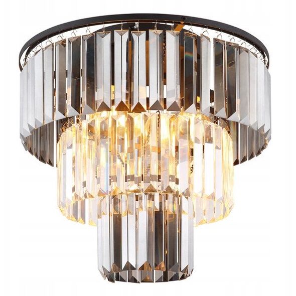 Φωτιστικό οροφής GLOBO NAXIS, 3xE27, 40W, 230V, μέταλλο, κρύσταλλα, μαύρο χρώμα, o40x33cm