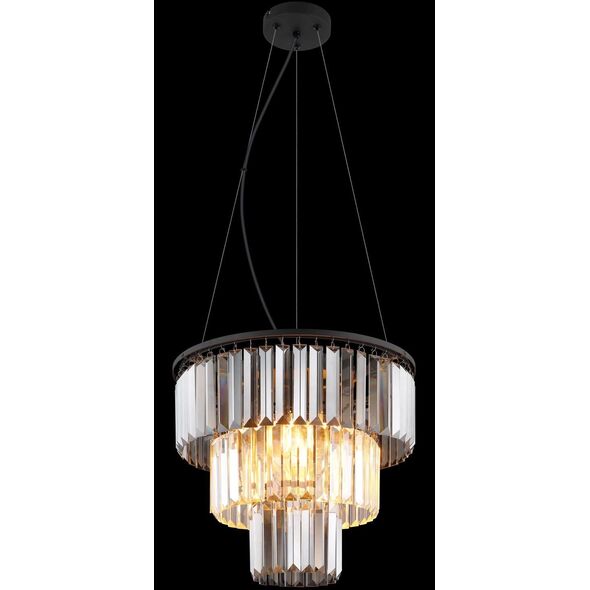 Κρεμαστό φωτιστικό GLOBO NAXIS, 3xE27, 40W, 230V, μέταλλο, κρύσταλλα, μαύρο χρώμα, o40x120cm