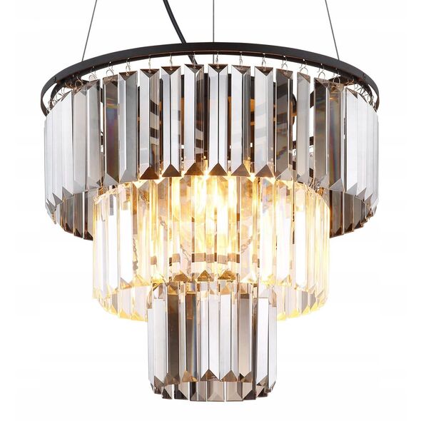 Κρεμαστό φωτιστικό GLOBO NAXIS, 3xE27, 40W, 230V, μέταλλο, κρύσταλλα, μαύρο χρώμα, o40x120cm