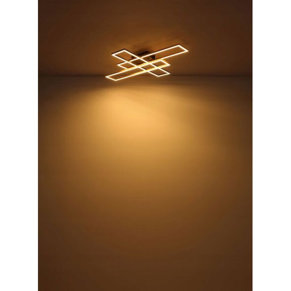 Φωτιστικό οροφής LED GLOBO DAKARI, 40W, 3000K, 4230lm, μαύρο/χρυσό ματ χρώμα, 9.5x60x80cm