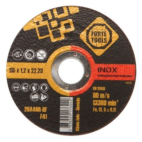 ΚΟΠΤΙΚΗ ΛΕΠΙΔΑ 115X1,2X22,23 MM FORTE TOO