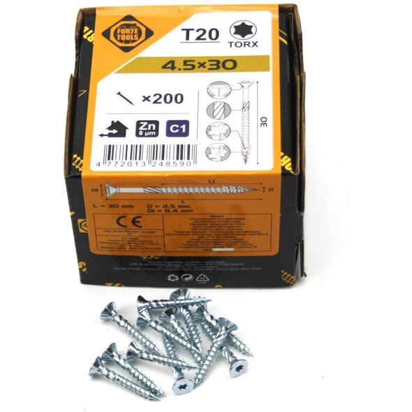 ΒΙΔΑ ΓΙΑ ΝΟΒΟΠΑΝ T20 4.5X30 ΛΕΥΚΟ ZN(200)