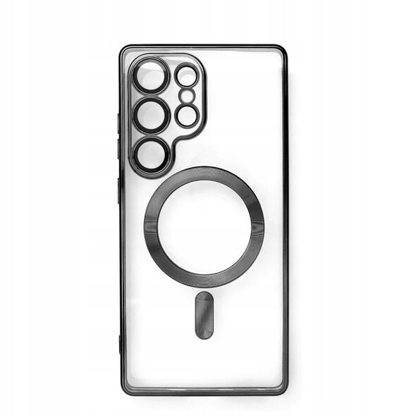 Θήκη Electroplated Case με MagSafe επιμεταλλωμένη για iPhone 16e - μαύρη