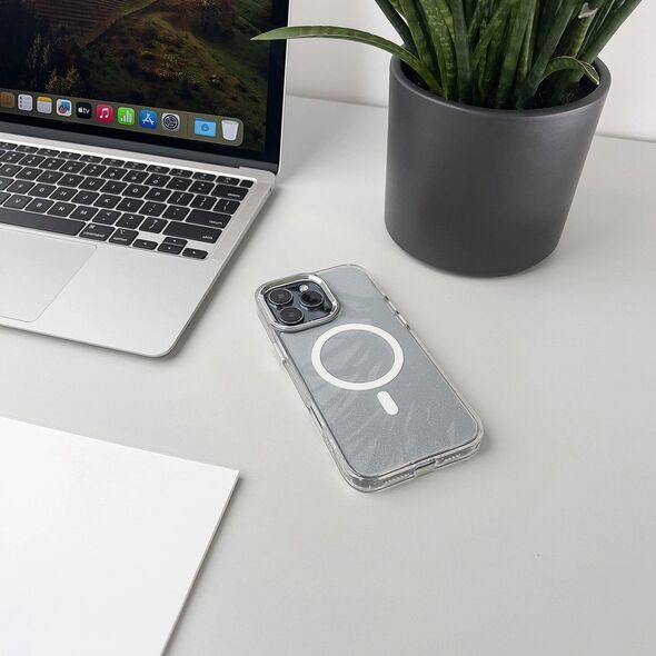 Θήκη με γκλίτερ Glitter Case με MagSafe για Samsung Galaxy A16 5G - λευκό