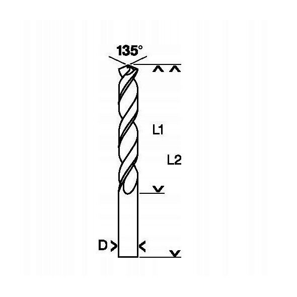 Τρυπάνι Stand. HSS-G 135 '7,5/69MM 1PC