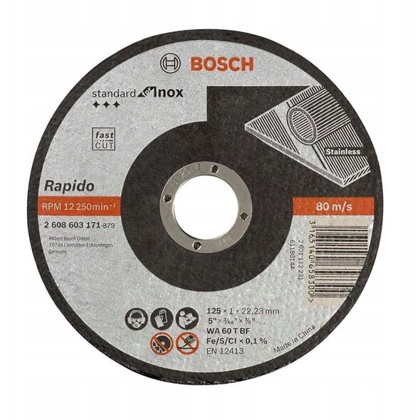 Δίσκος κοπής Std. για Inox 115x1,0x22,23P