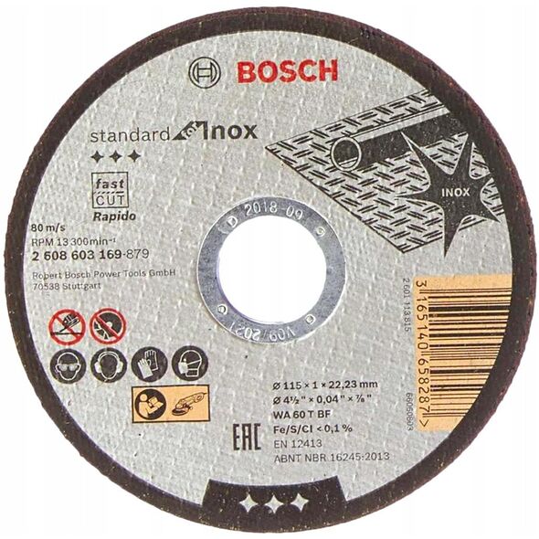 Δίσκος κοπής Std. για Inox 115x1,0x22,23P