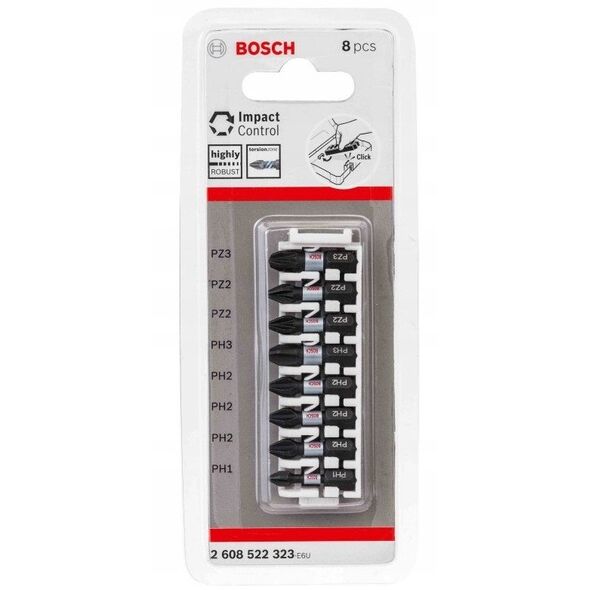 8PC Impact 25mm PH1,PH2,PH3,PZ2,PZ3