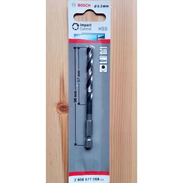 Τρυπάνι HSS Impact Control 6,0 mm