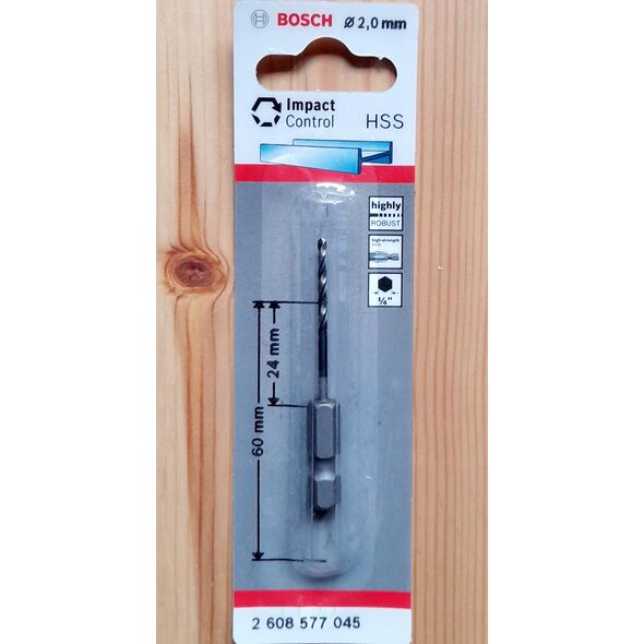Τρυπάνι για μέταλλο εξάγωνο 2.0mm