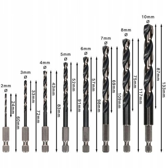 Σετ τρυπανιών HSS Impact Control 8τμχ.