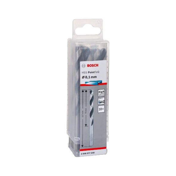 Τρυπάνι HSS POINTTEQ 8.1MM 10 τεμάχια