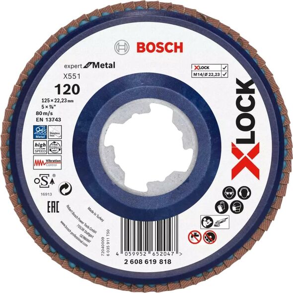 Tarcza listkowa     X551 125mmG120XLoc