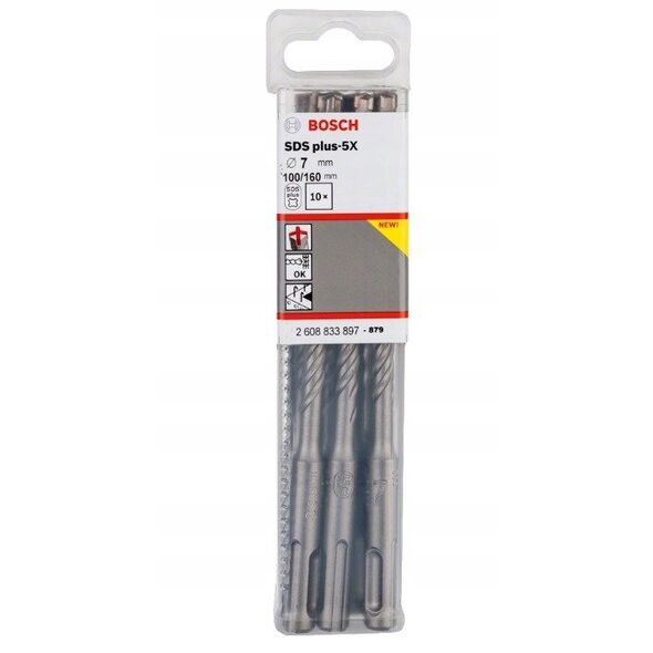 Τρυπάνι SDS PLUS-5X 7X100X160MM 10 τεμ