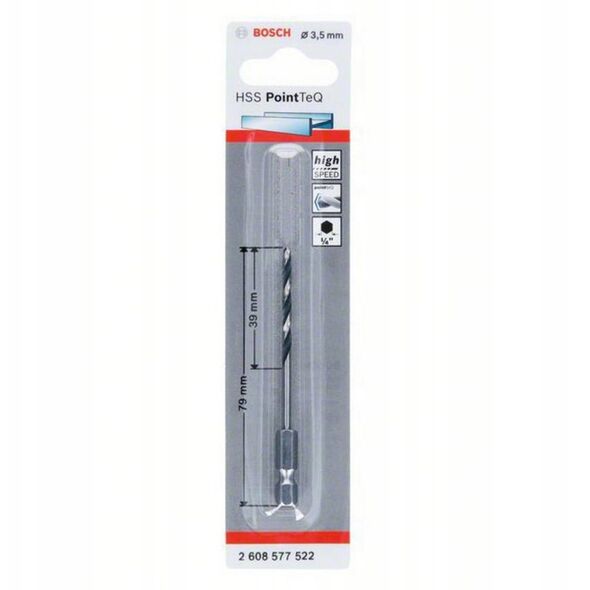 Τρυπάνι για μέταλλο εξάγωνο 3.5x79mm