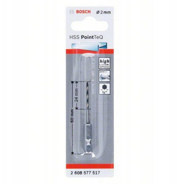 Τρυπάνι για μέταλλο BOSCH 2.0x60mm