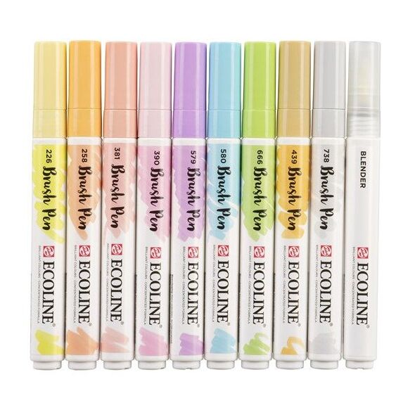 Σετ πινέλων Ecoline Pastel | 10 χρώματα