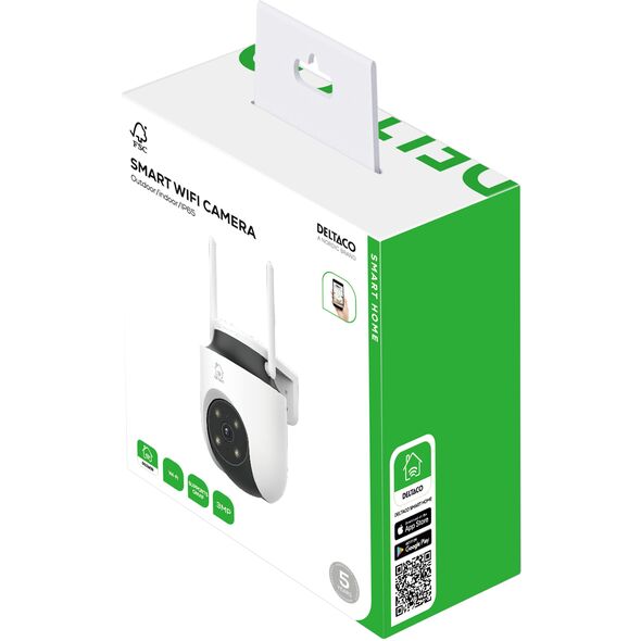 Deltaco Έξυπνη Κάμερα Σπιτιού SH-IPC18 Εξωτερική IP65 περιστρεφόμενη