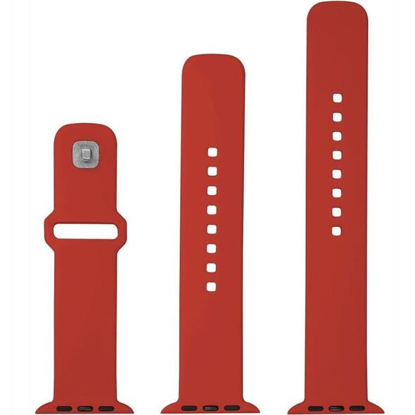 Λουράκι σιλικόνης για smartwatch Fixed, Apple Watch 42 / 44 / 45 mm, κόκκινο
