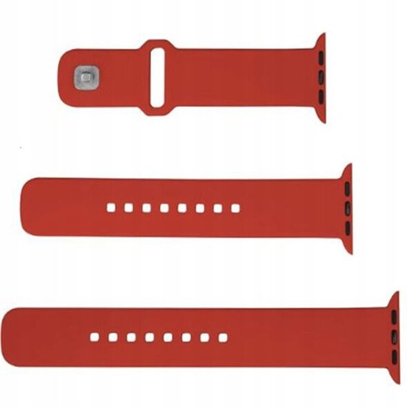 Λουράκι σιλικόνης για smartwatch Fixed, Apple Watch 42 / 44 / 45 mm, κόκκινο