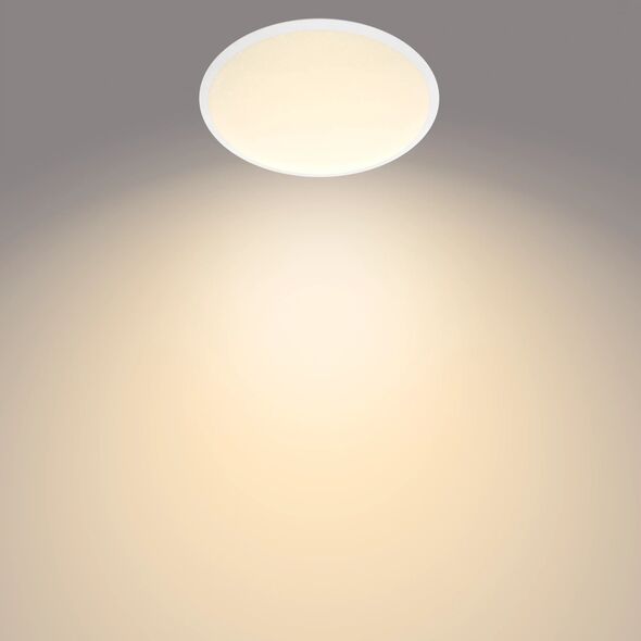 Philips Cavanal ceiling light, round, white, 1200 lm, 2700K, IP44