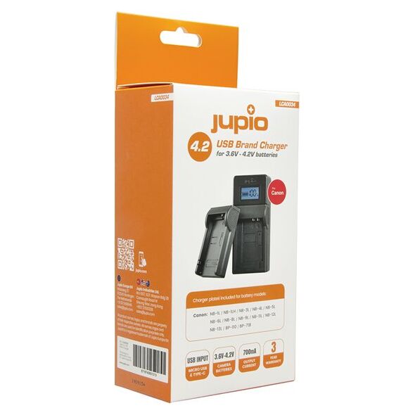 Φορτιστής USB Jupio LCA0034, Canon