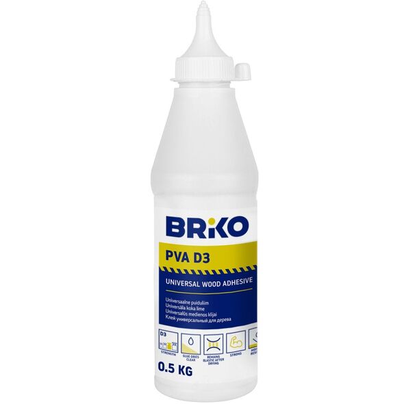 ΚΟΛΛΑ ΞΥΛΟΥ ΠΟΛΛΑΠΛΩΝ ΧΡΗΣΕΩΝ PVA D3 BRIKO (0.5 K