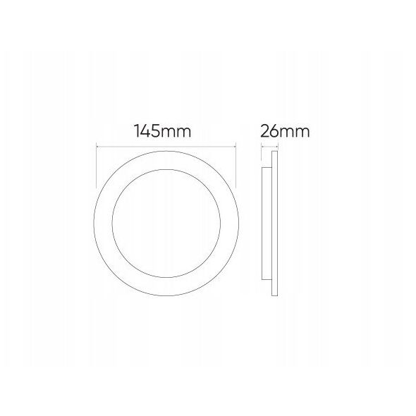 ΕΝΤΟΙΧΙΣΜΕΝΟ ΦΩΤΙΣΤΙΚΟ LED MOLLY 40K 12W 1250LM