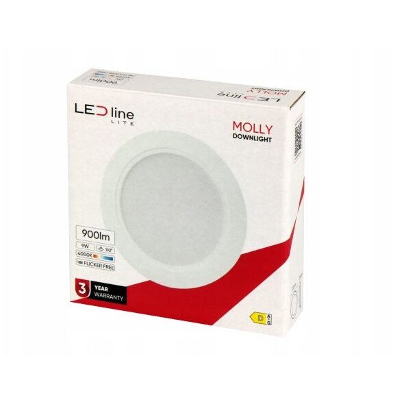 ΕΝΤΟΙΧΙΣΜΕΝΟ ΦΩΤΙΣΤΙΚΟ LED MOLLY 40K 9W 900LM