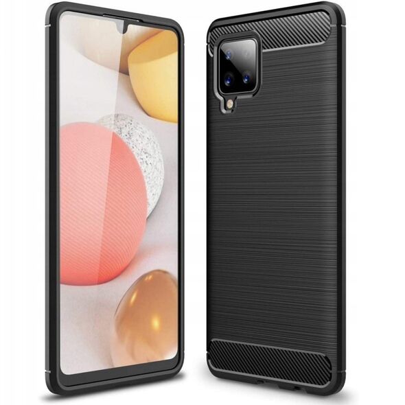 Ελαστική θήκη Carbon Case για Samsung Galaxy A42 5G μαύρο