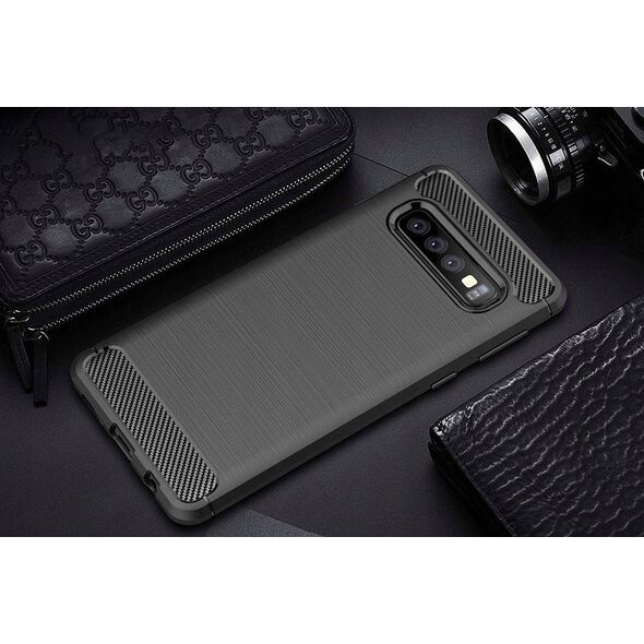 Ελαστική θήκη Carbon Case για Samsung Galaxy A42 5G μαύρο