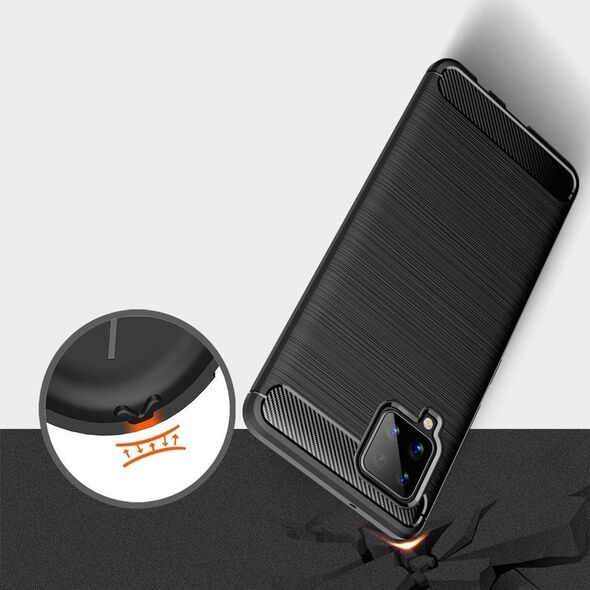 Ελαστική θήκη Carbon Case για Samsung Galaxy A42 5G μαύρο