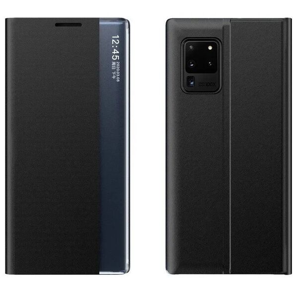 New Sleep Case θήκη με καπάκι με λειτουργία βάσης Samsung Galaxy A72 4G μαύρο