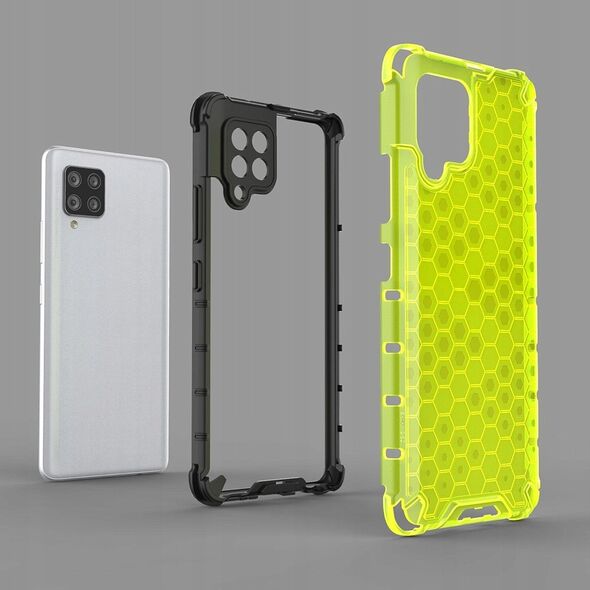 Θήκη Honeycomb etui pancerny pokrowiec με ζελατινώδες πλαίσιο Samsung Galaxy A42 5G μπλε