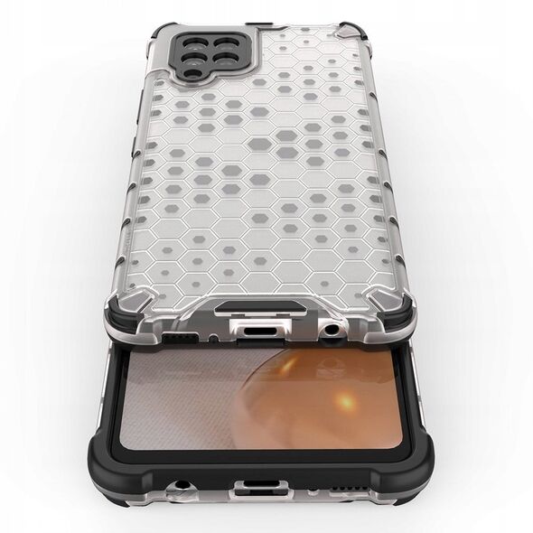Θήκη Honeycomb etui pancerny με ζελατινώδες πλαίσιο για το Samsung Galaxy A42 5G μαύρο