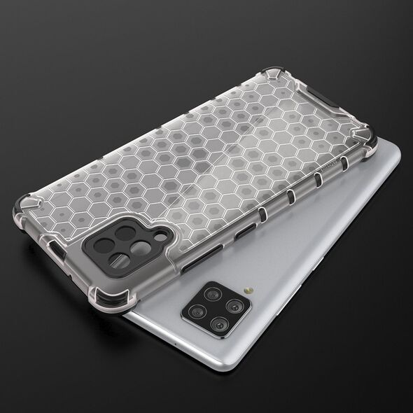Θήκη Honeycomb etui pancerny με ζελατινώδες πλαίσιο για το Samsung Galaxy A42 5G μαύρο