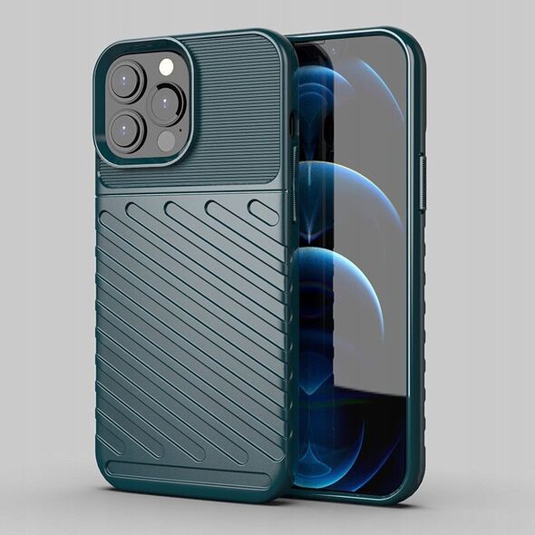 Θήκη Thunder ελαστική θωρακισμένη θήκη κάλυμμα iPhone 13 Pro Max πράσινο