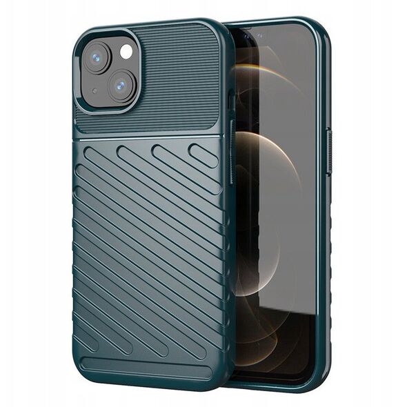 Θήκη Thunder ελαστική θωρακισμένη θήκη κάλυμμα iPhone 13 mini πράσινο