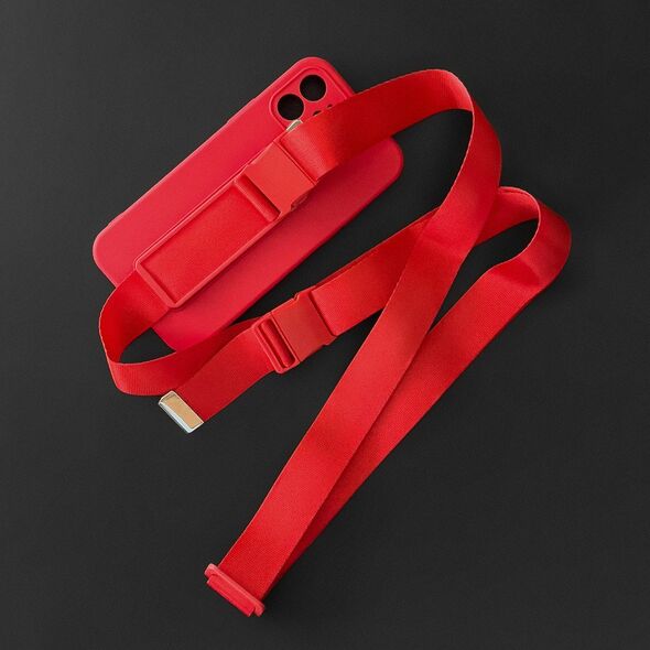 Θήκη Rope żelowe etui με λουράκι αλυσίδα τσάντα λουράκι iPhone 12 Pro Max μαύρο