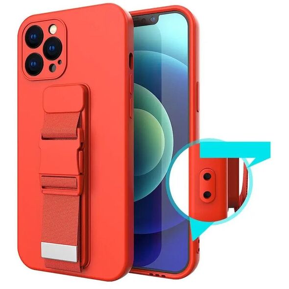 Θήκη Rope żelowe etui με λουράκι αλυσίδα τσάντα λουράκι Xiaomi Redmi Note 10 / Redmi Note 10S μπλε