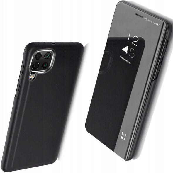 Θήκη Clear View Case με καπάκι Samsung Galaxy A22 4G μαύρο