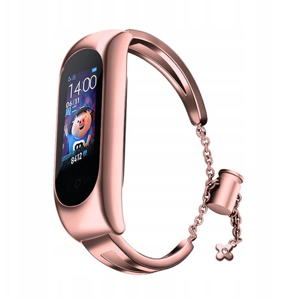 Μεταλλικό βραχιόλι για Xiaomi Mi Band 3 / 4 / 5 / 6 λουράκι - ροζ