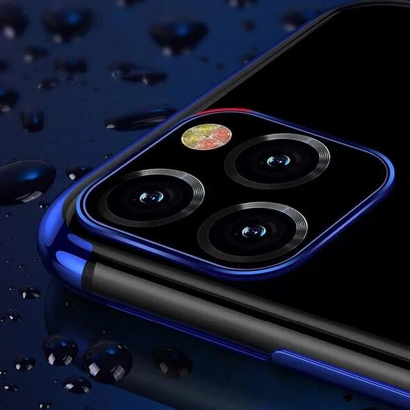Διάφανη θήκη ζελέ με μεταλλικό πλαίσιο Samsung Galaxy A22 4G μαύρο