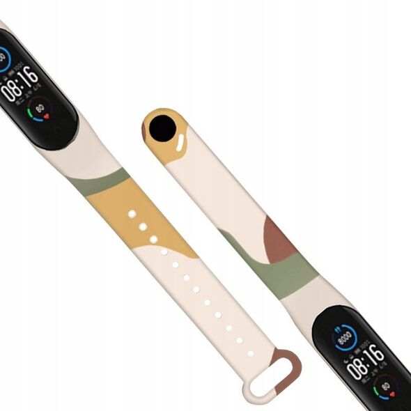 Λουράκι Moro opaska do Xiaomi Mi Band 5 / 6 σιλικόνης λουράκι βραχιόλι για ρολόι wzór 7