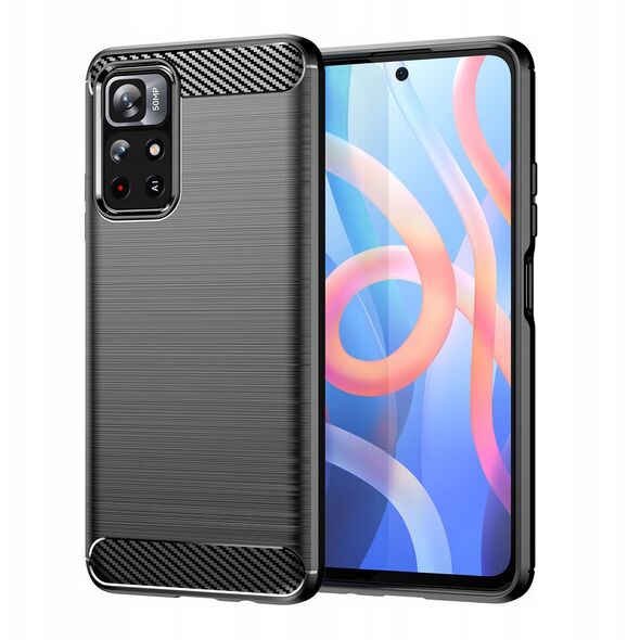 Θήκη Carbon elastyczne etui pokrowiec Xiaomi Redmi Note 11 czarny