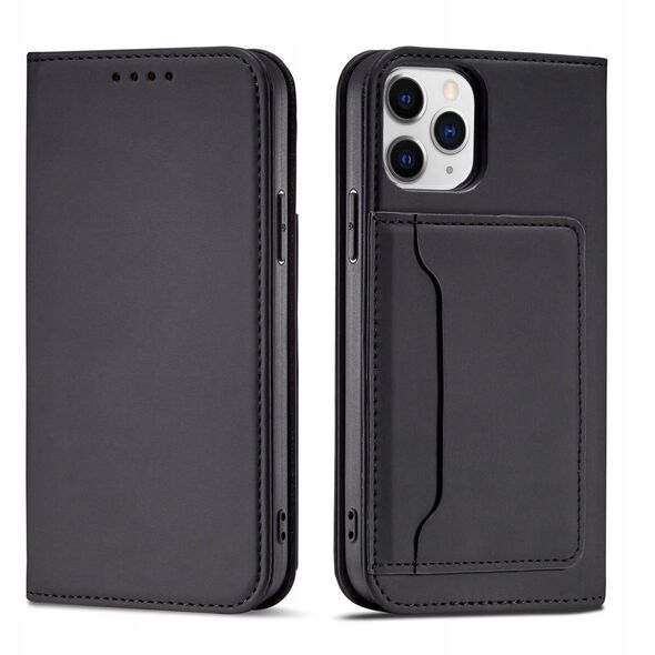 Θήκη κάρτας μαγνήτη etui do iPhone 12 Pro θήκη πορτοφόλι για κάρτες βάση μαύρη