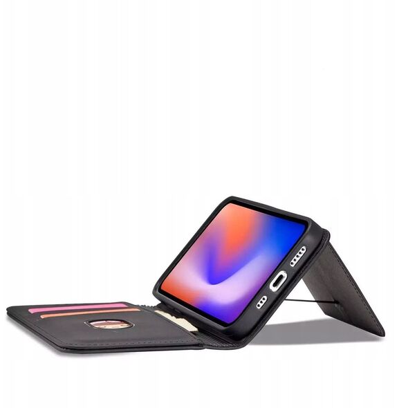 Θήκη κάρτας μαγνήτη etui do iPhone 12 Pro θήκη πορτοφόλι για κάρτες βάση μαύρη